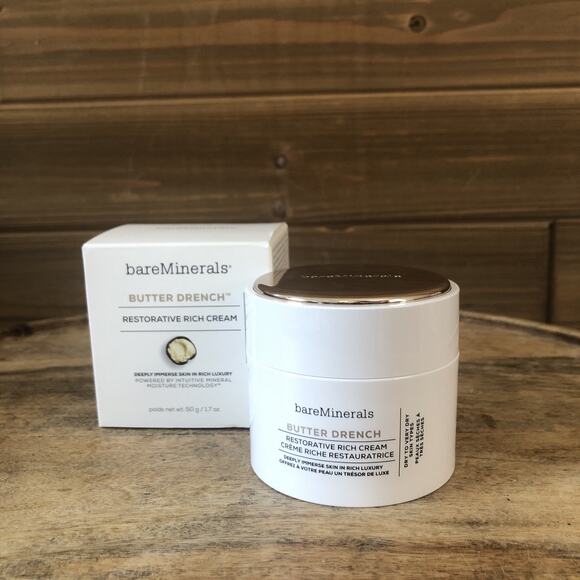 bareMinerals Butter Drench Restorative Rich Face Cream, Hydrating Face Lotion - Picture 1 of 6